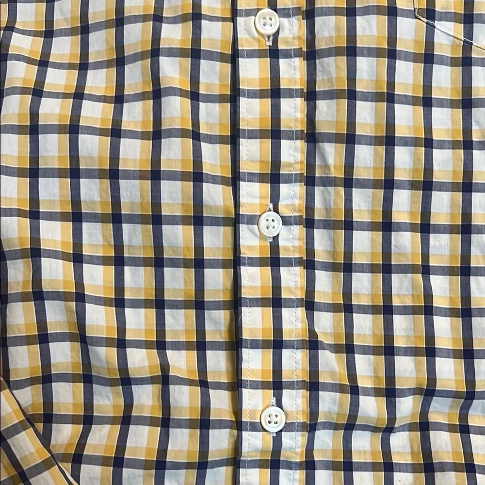 J. Crew Yellow and Blue Casual Button Down Shirt J Crew XL